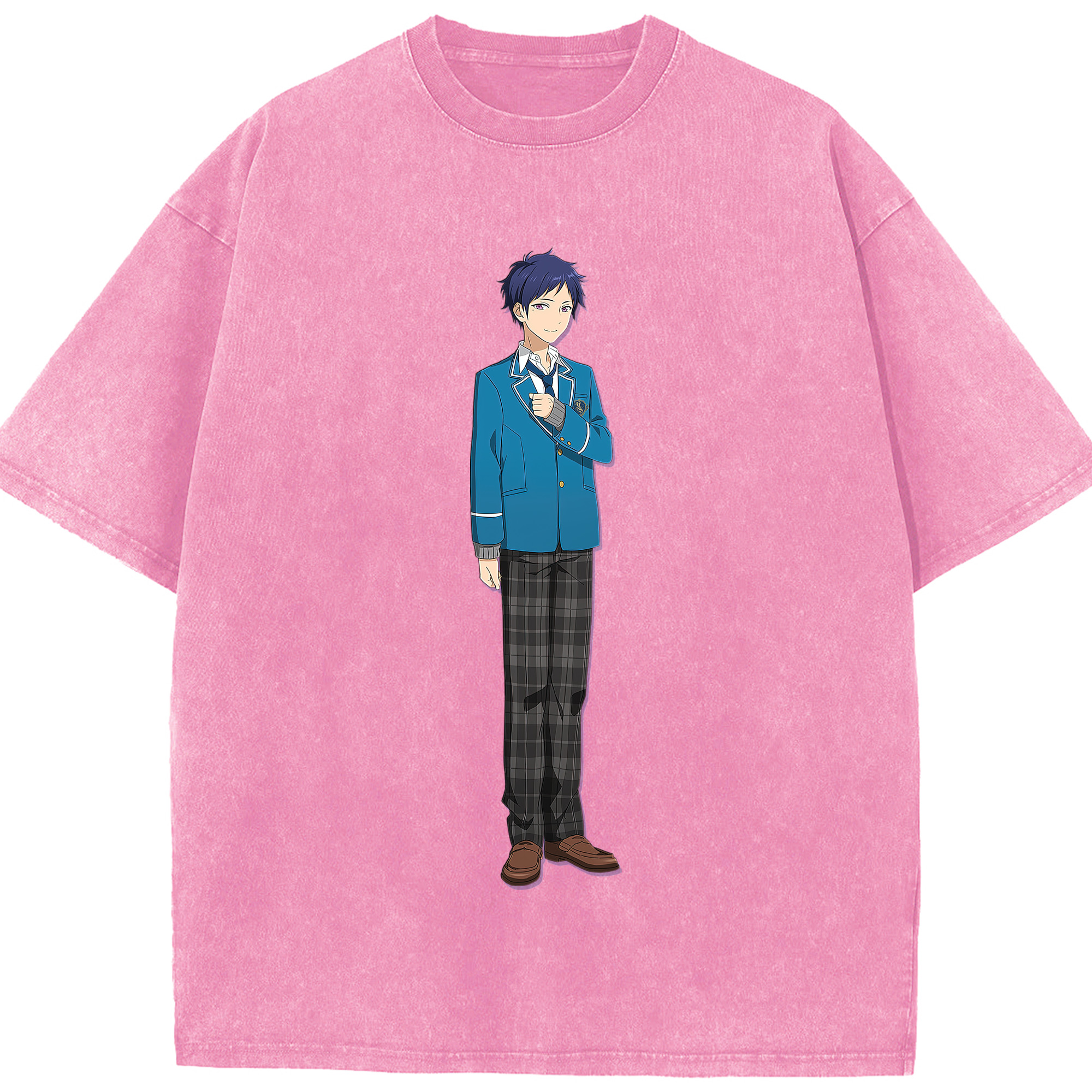 （画像用） あんさんぶるスターズ! Ensemble Stars 綿100% ヴィンテージ風 半袖Tシャツ（フロントプリント）